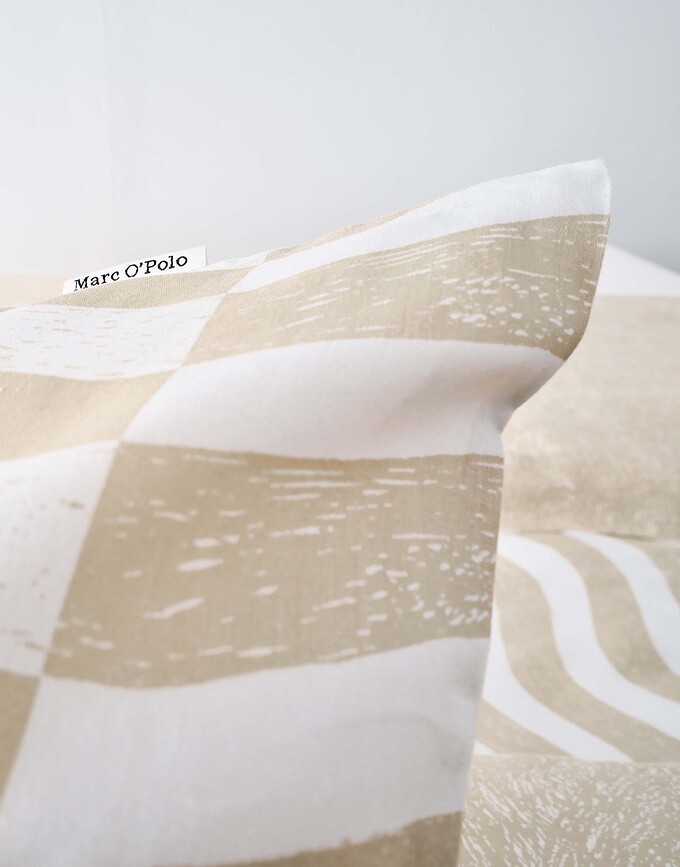 Juego de funda nórdica Filip, 200 x 200 cm, beige, con 2 fundas de almohada 80 x 80 cm