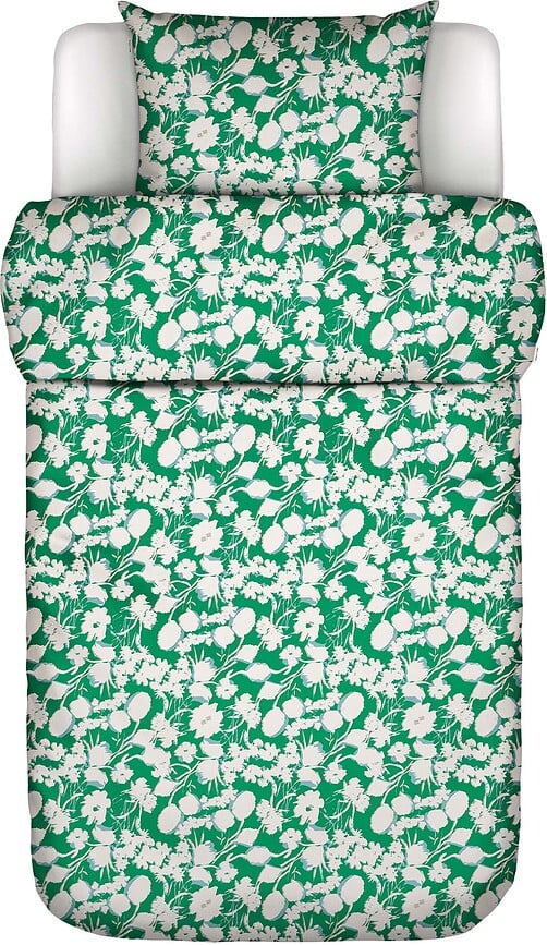 Funda Nórdica Hanne, 140 x 220 cm, verde, con funda de almohada 60 x 70 cm