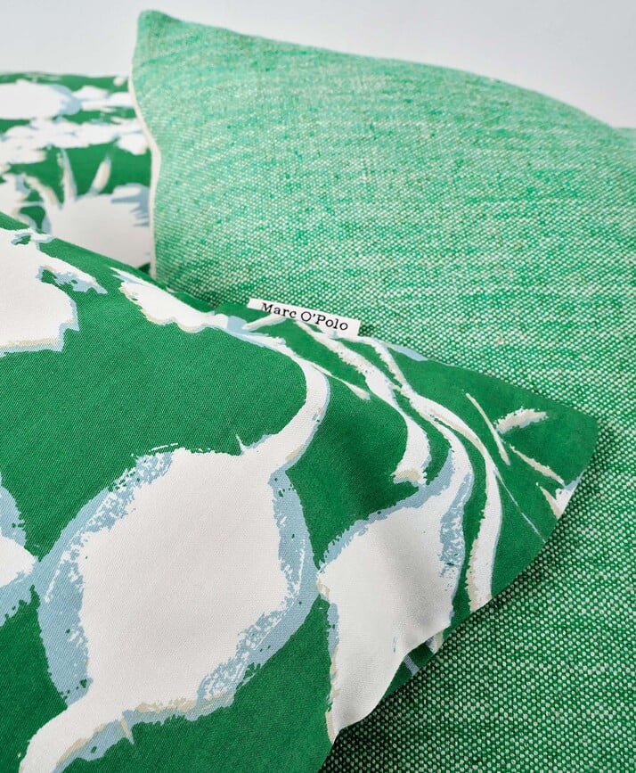 Funda Nórdica Hanne, 135 x 200 cm, verde, con funda de almohada 80 x 80 cm