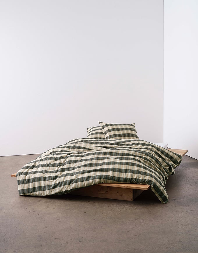 Juego de Funda Nórdica Hillan, 200 x 200 cm, beige y negra, con 2 fundas de almohada 80 x 80 cm, cierre de cremallera