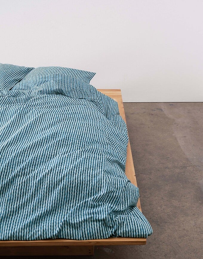 Funda Nórdica Janne con cierre de cremallera, 200 x 200 cm, azul, 2 fundas de almohada 80 x 80 cm