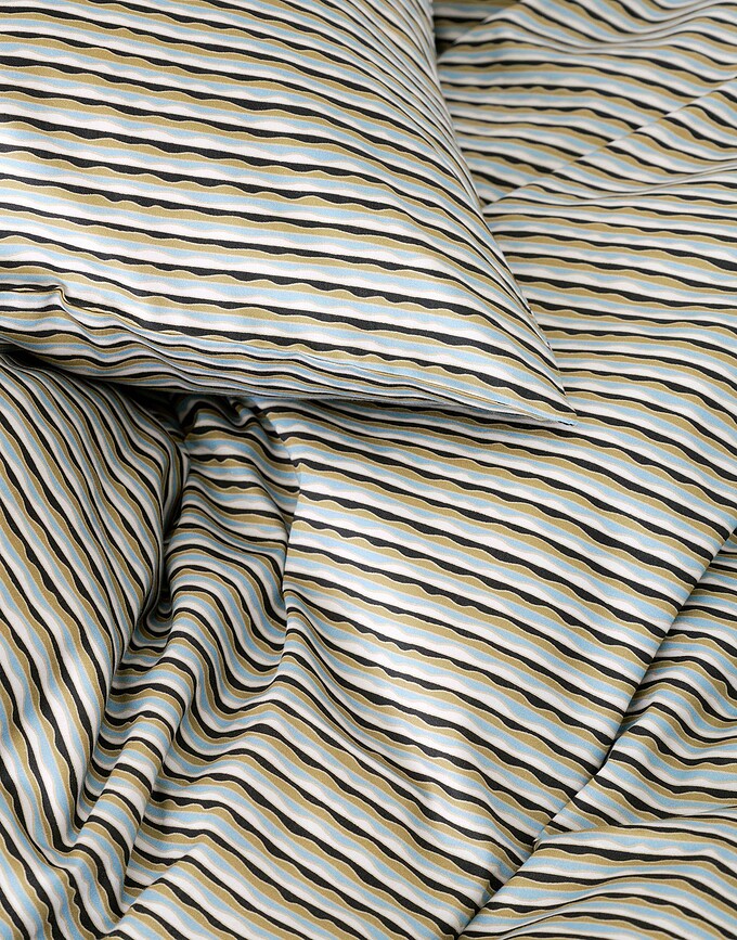 Juego de Funda Nórdica Janne, 200 x 200 cm, gris oliva, con cierre de cremallera, 2 fundas de almohada 80 x 80 cm