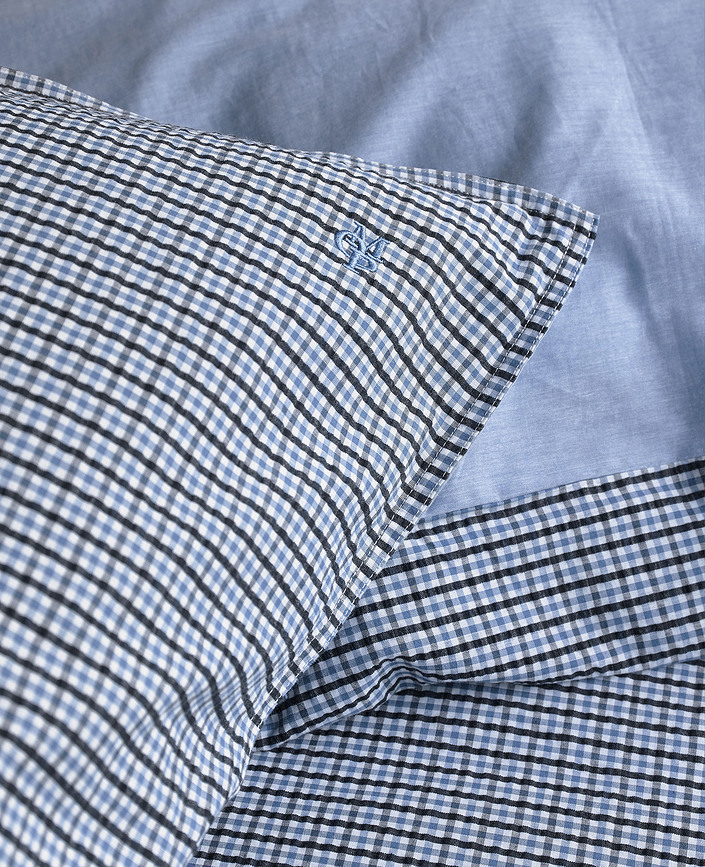 Funda Nórdica Kiruna, azul, 155 x 220 cm, con funda de almohada 80 x 80 cm