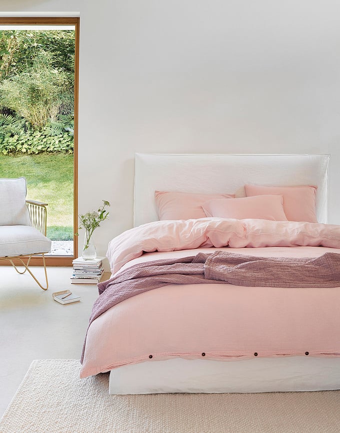 Funda Nórdica Kuva, 135 x 200 cm, rosa, con funda de almohada 80 x 80 cm