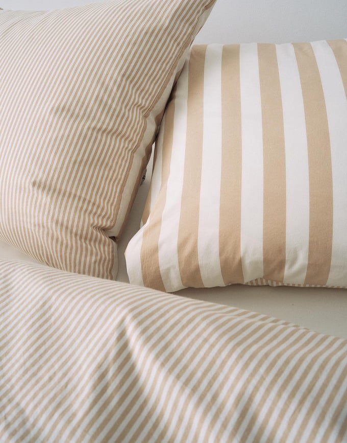 Funda Nórdica Mikkeli, 240 x 220 cm, arena claro, con 2 fundas de almohada 60 x 70 cm