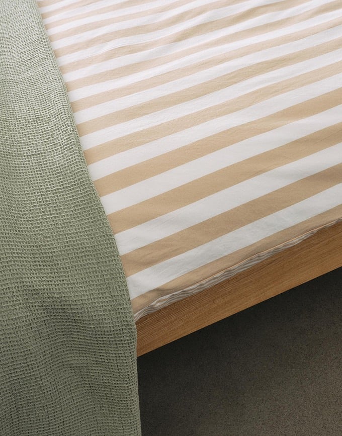 Funda Nórdica Mikkeli, 240 x 220 cm, arena claro, con 2 fundas de almohada 60 x 70 cm