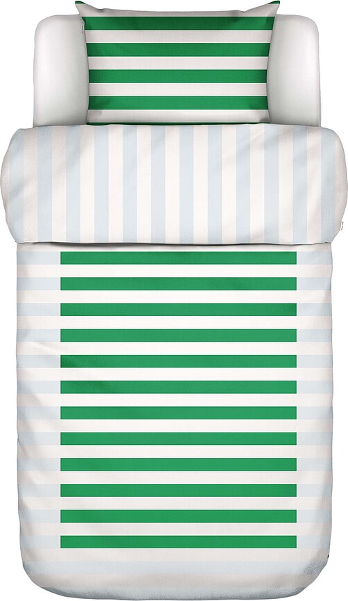 Funda Nórdica Sanna, 140 x 200 cm, verde, con funda de almohada 70 x 90 cm