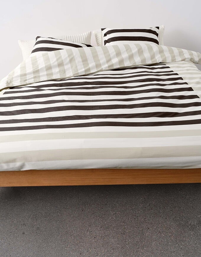 Juego de Funda Nórdica Sanna, 260 x 220 cm, antracita, con 2 fundas de almohada 60 x 70 cm