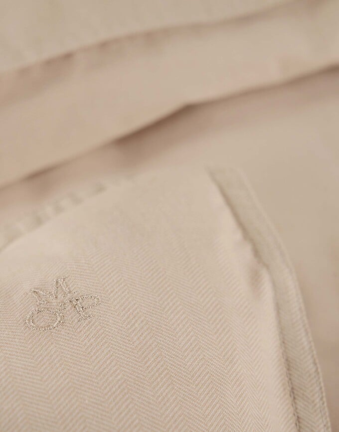 Juego de Funda Nórdica Senja, 260 x 220 cm, color arena, con 2 fundas de almohada 60 x 70 cm