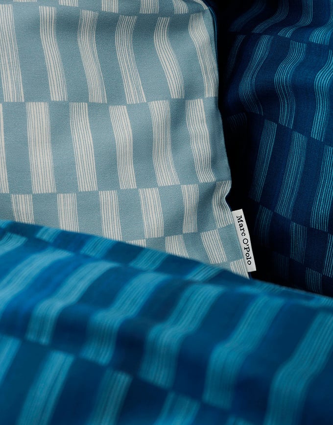 Funda Nórdica Sillia, 260 x 220 cm, azul, con 2 fundas de almohada 60 x 70 cm, cierre solapa