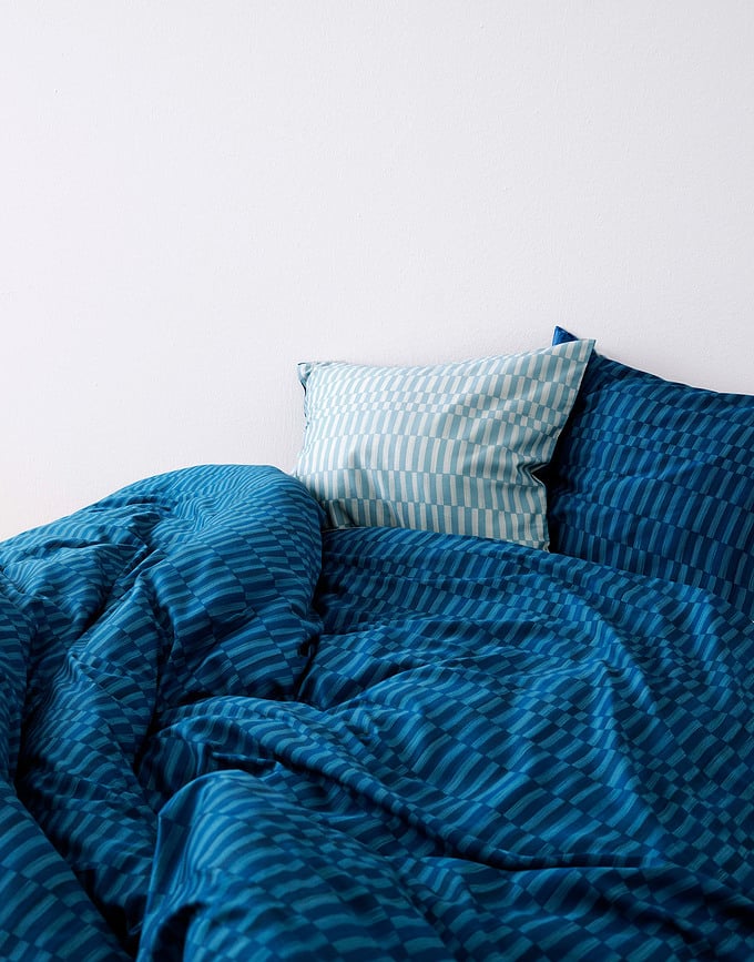 Funda Nórdica Sillia, 260 x 220 cm, azul, con 2 fundas de almohada 60 x 70 cm, cierre solapa