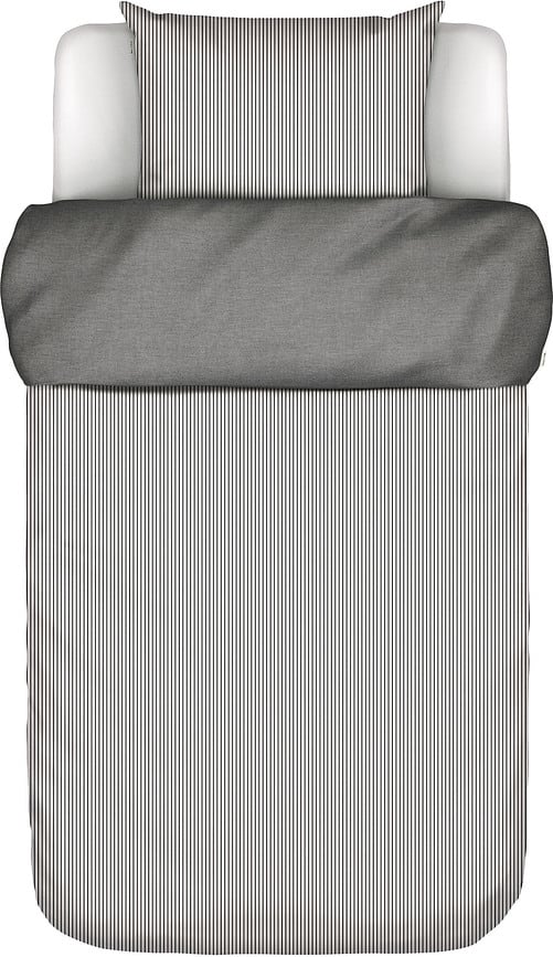 Funda Nórdica Skei, 155 x 220 cm, negra, con funda de almohada 80 x 80 cm