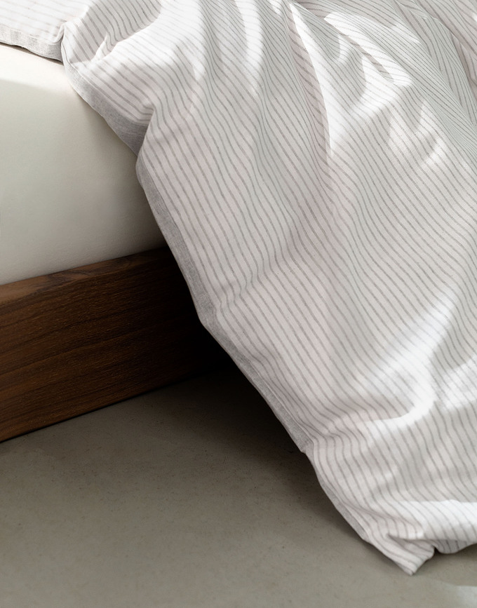 Funda Nórdica Skei, 200 x 200 cm, gris claro, con 2 fundas de almohada 80 x 80 cm