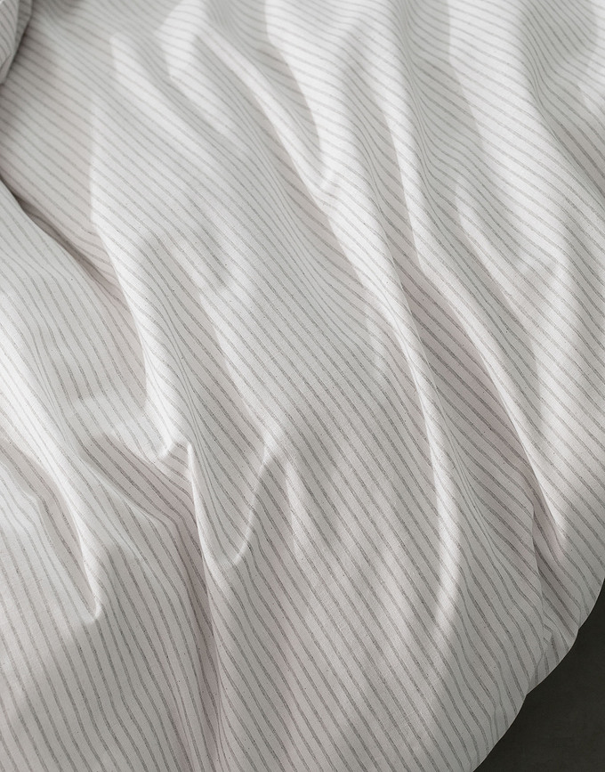 Funda Nórdica Skei, 200 x 200 cm, gris claro, con 2 fundas de almohada 80 x 80 cm