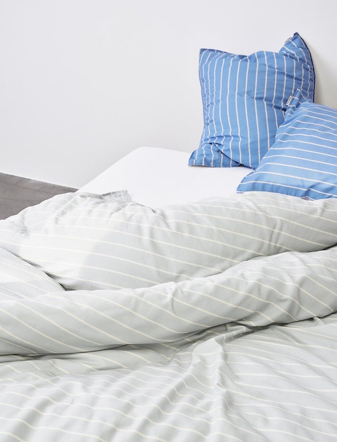 Funda Nórdica Thyra, 260 x 220 cm, azul, con cierre de solapa, 2 fundas de almohada 60 x 70 cm