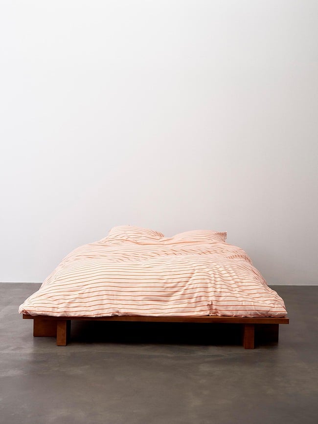 Juego de Funda Nórdica Thyra, 260 x 220 cm, naranja, con 2 fundas de almohada 60 x 70 cm, cierre de solapa