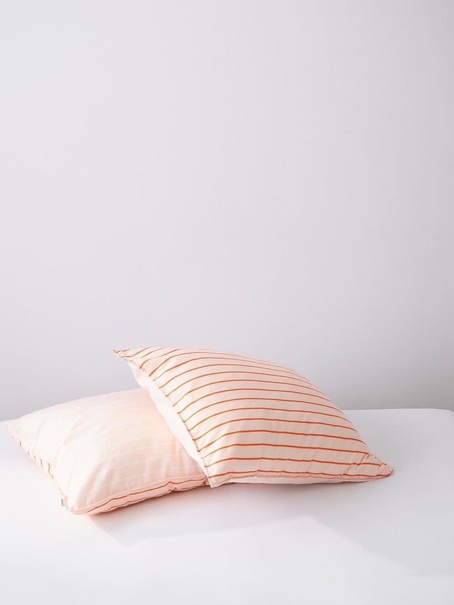 Juego de Funda Nórdica Thyra, 260 x 220 cm, naranja, con 2 fundas de almohada 60 x 70 cm, cierre de solapa