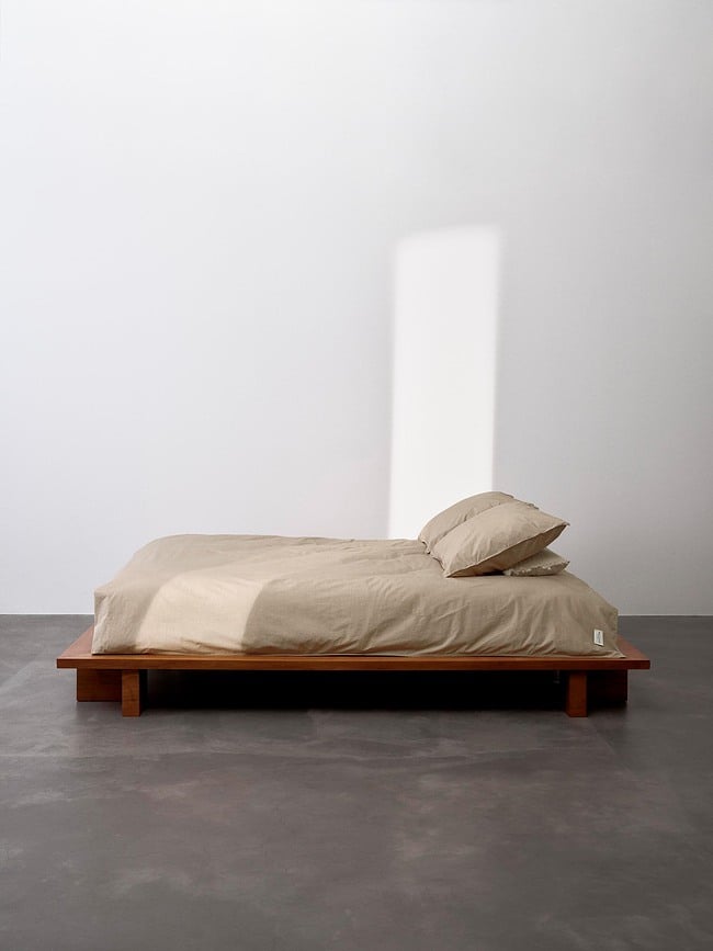 Funda Nórdica Tove, 200 x 200 cm, color arena, con 2 fundas de almohada 80 x 80 cm, cierre de cremallera