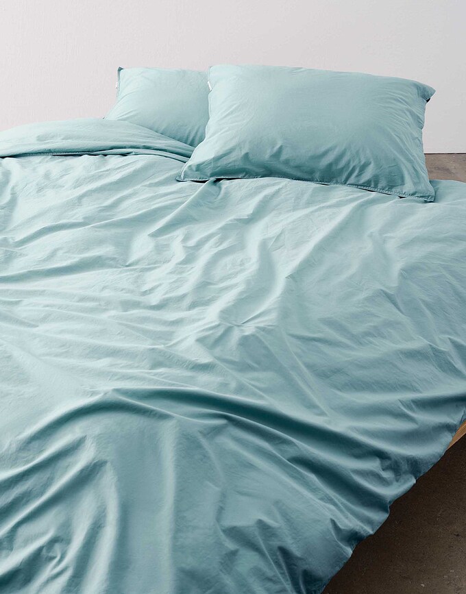 Juego de Funda Nórdica Tove, 200 x 200 cm, color aguamarina, cierre de cremallera, incluye 2 fundas de almohada 80 x 80 cm