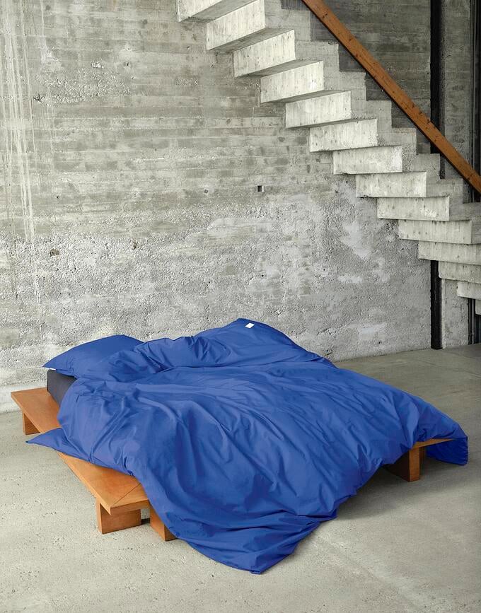 Funda Nórdica Tove, 260 x 220 cm, azul cobalto, cierre de solapa, con 2 fundas de almohada 60 x 70 cm