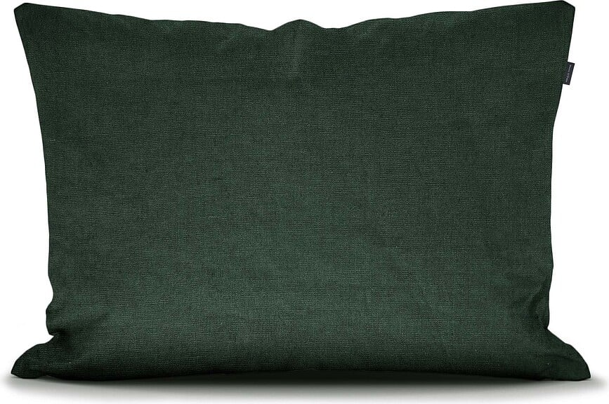 Fundas de Almohada de lino Valka, 50 x 70 cm, verde oscuro, cierre de cremallera, 2 unidades