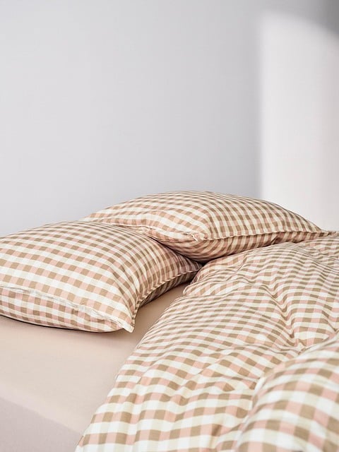 Gyda Bettwäsche kariert beige-rosa - Marc O'Polo 101624-650-01