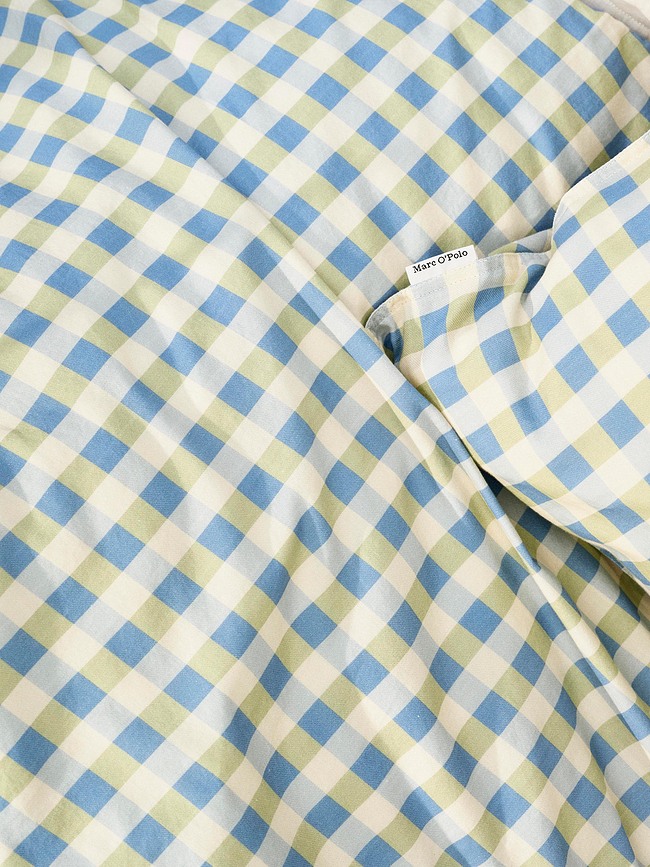 Gyda Σετ Παπλωματοθήκης καρό, πράσινο-μπλε, 240x220 cm, με 2 μαξιλαροθήκες 60x70 cm, με κλείσιμο φακέλου