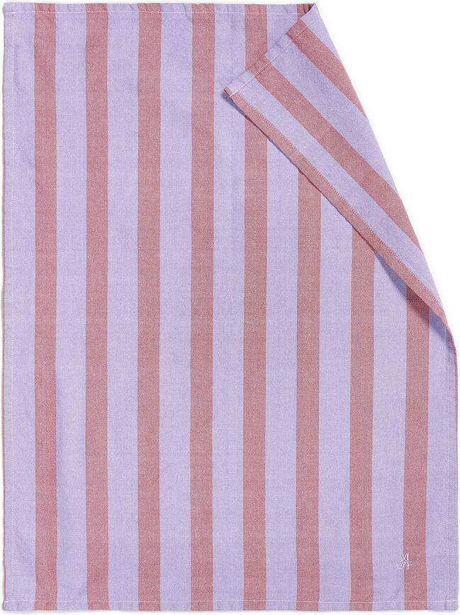 Haley Kuhinjske krpe v črtastem vzorcu, 50 x 70 cm, roza in kobaltna, 2 kosa