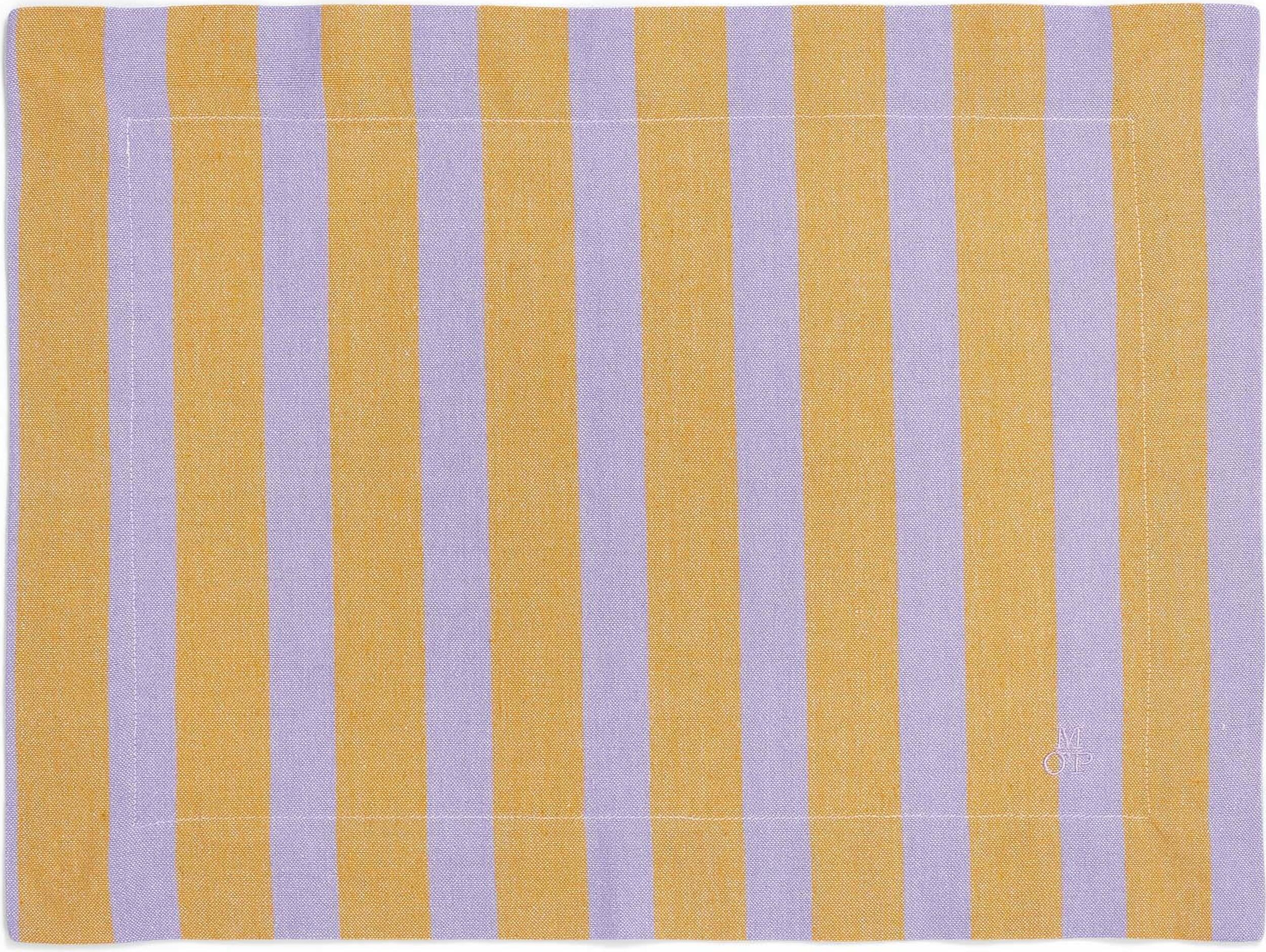 Haley Tischsets 33 x 45 cm gestreift orange-lila 2 St.
