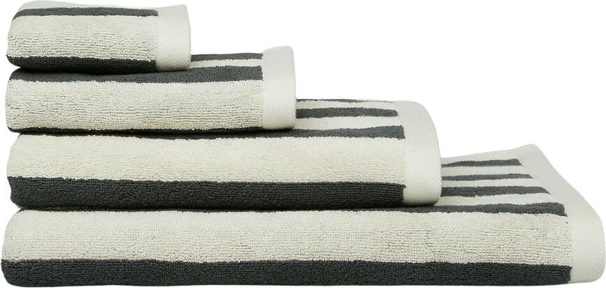 Heritage Brisača v črte, 70 x 140 cm, bež-antracitna