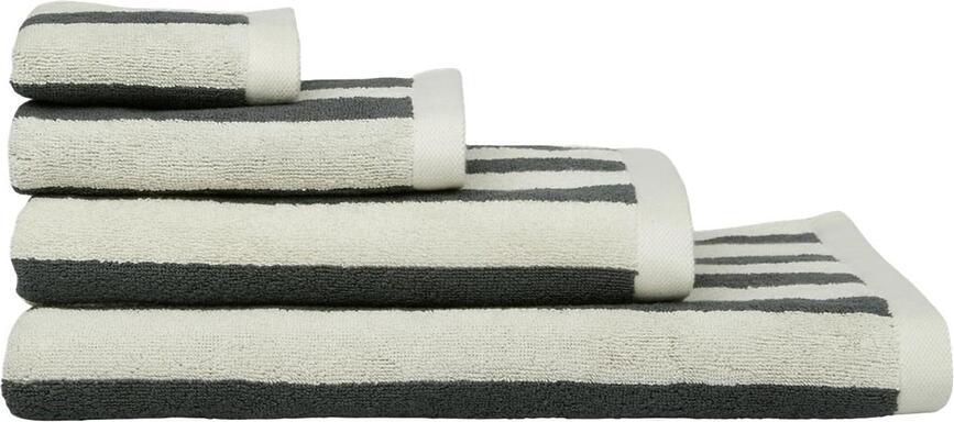 Heritage Gant de Toilette à rayures, 16 x 22 cm, beige et orange