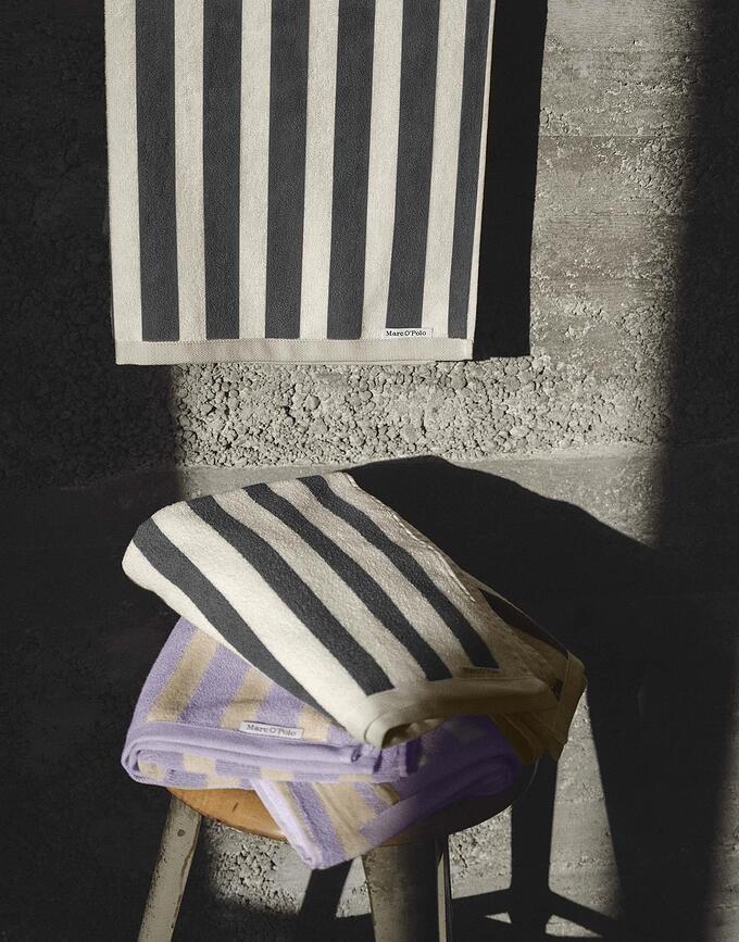 Heritage Serviette à rayures, 30 x 50 cm, bleu-noir