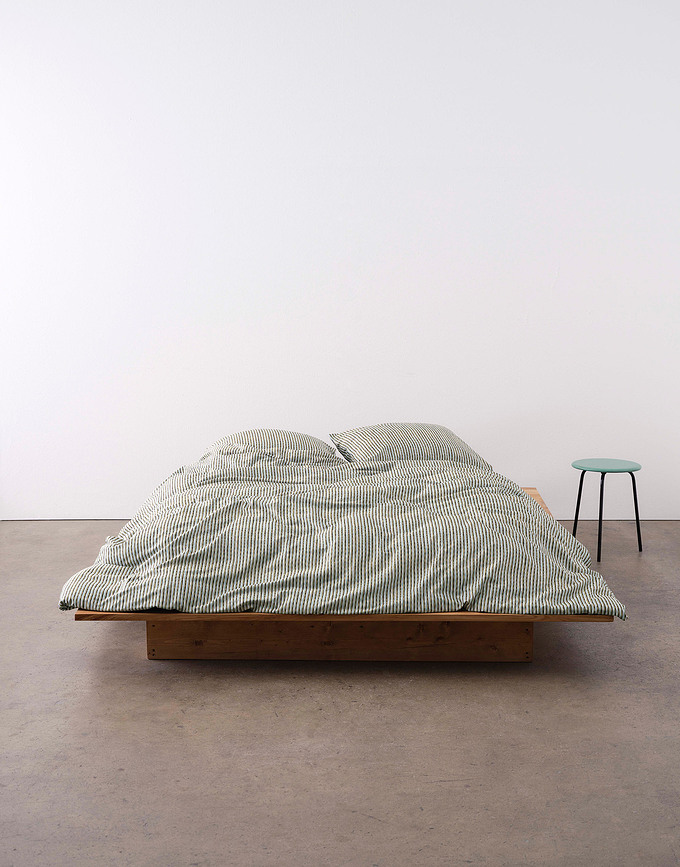 Janne Parure de Lit avec fermeture éclair, 140 x 200 cm, taie 70 x 90 cm, gris-olive, Set 2 pièces