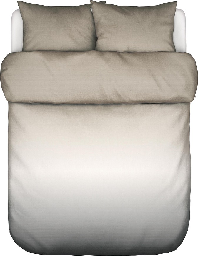 Jorn Parure de Lit à rabat, 240 x 220 cm, sable, avec 2 taies d'oreiller 60 x 70 cm