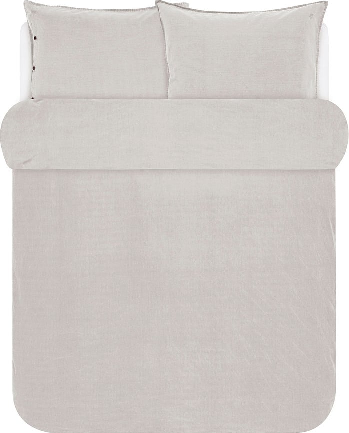 Juego de Cama Senja, gris claro, 200 x 200 cm, con 2 fundas de almohada 80 x 80 cm