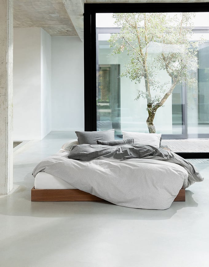 Juego de Funda Nórdica Skei, 200 x 200 cm, negra, con 2 fundas de almohada 80 x 80 cm