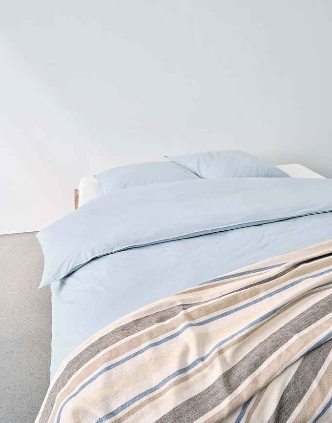 Funda Nórdica Tove, 200 x 200 cm, azul claro, con 2 fundas de almohada 80 x 80 cm