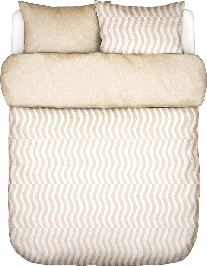 Juego de funda nórdica Filip, 200 x 200 cm, beige, con 2 fundas de almohada 80 x 80 cm