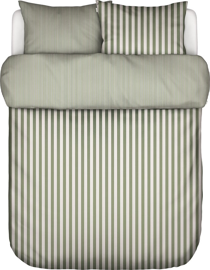 Juego de Funda Nórdica Mikkeli, verde, 200 x 200 cm, con 2 fundas de almohada 80 x 80 cm