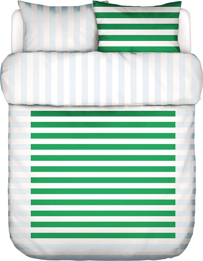 Juego de Funda Nórdica Sanna, 200 x 220 cm, verde, con 2 fundas de almohada 80 x 80 cm