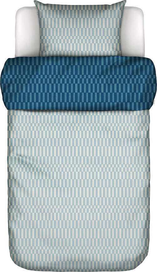 Juego de Funda Nórdica Sillia, 135 x 200 cm, azul, con funda de almohada 80 x 80 cm, con cierre de cremallera