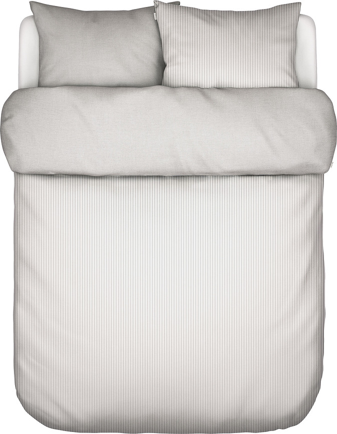 Juego de Funda Nórdica Skei, 200 x 220 cm, gris claro, con 2 fundas de almohada 60 x 70 cm