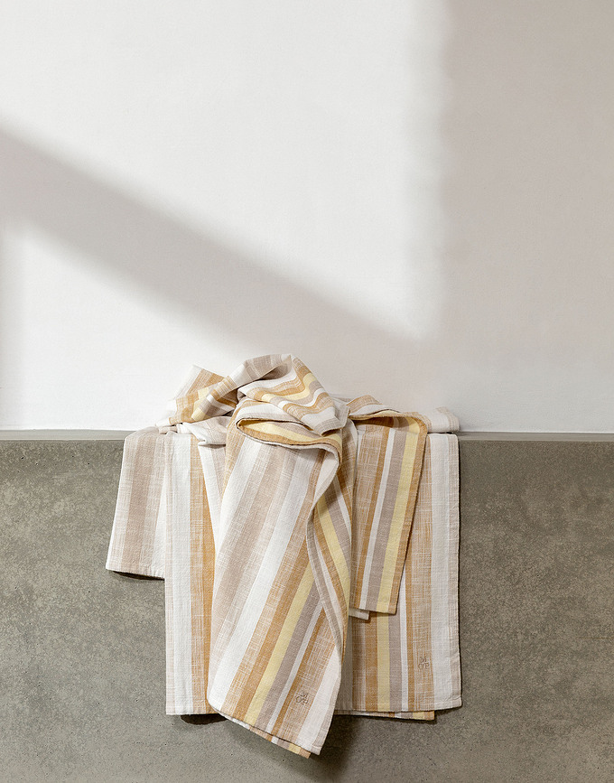 Klappen Hammam Serviette de Plage 100 x 200 cm, jaune