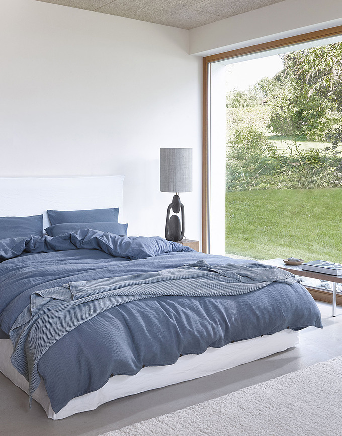 Kuva Housse de Couette 135 x 200 cm, Taie d'Oreiller 80 x 80 cm, bleue