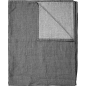 Linka Decke 150 x 200 cm dunkelgrau aus Leinen