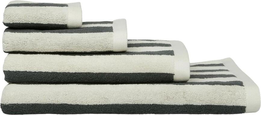 Manopla de Baño a rayas Heritage, 16 x 22 cm, beige y naranja