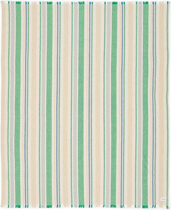 Manta Torre, a rayas, 150 x 200 cm, verde