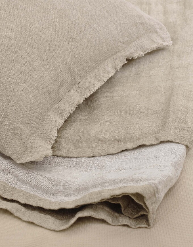 Colcha de lino Linka, 150 x 200 cm, beige