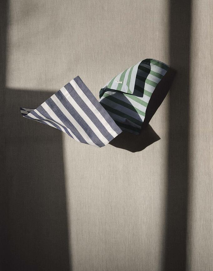 Manteles Individuales a rayas Haley, 33 x 45 cm, naranja y lila, 2 unidades