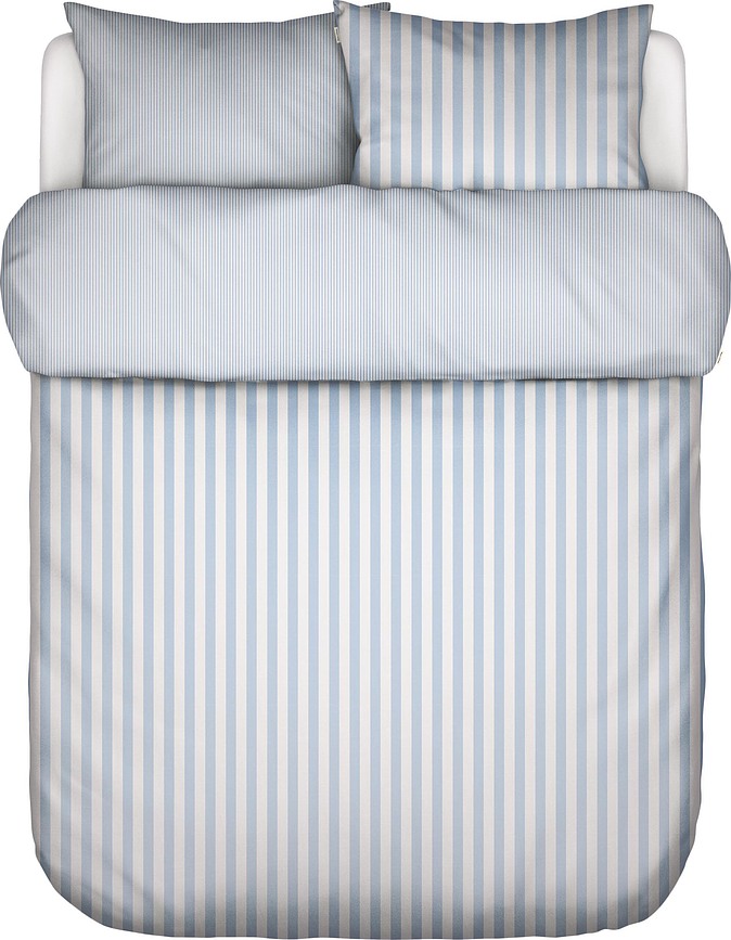Mikkeli Parure de Lit 200 x 220 cm, bleu clair, avec 2 taies d'oreiller 80 x 80 cm